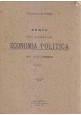 ESAURITO - SUNTO DEL CORSO DI ECONOMIA POLITICA 2 volumi  di Ugo Tombesi 1920 La Litotipo 